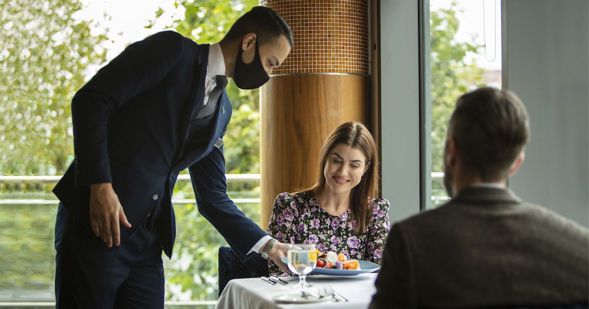 Image of couple in hotel restaurant